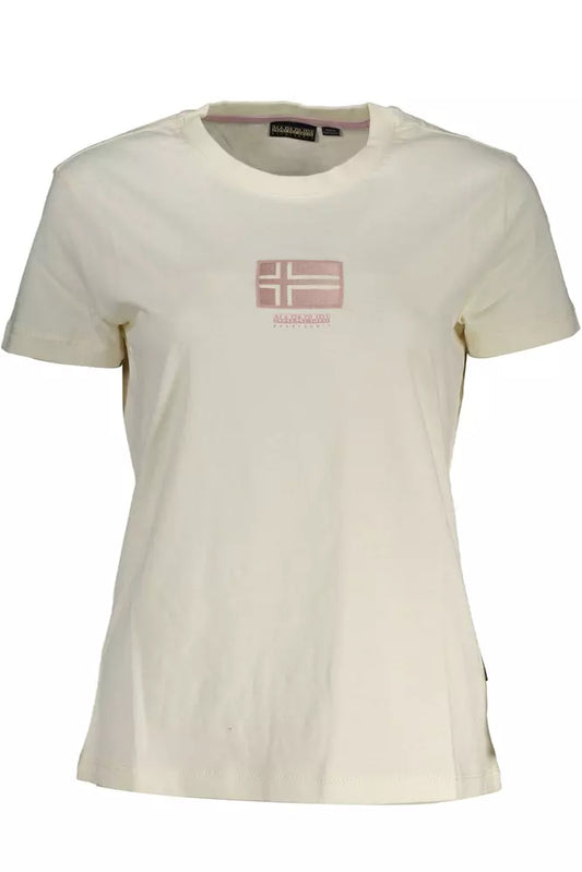 Napapijri White Cotton T-Shirt for Women