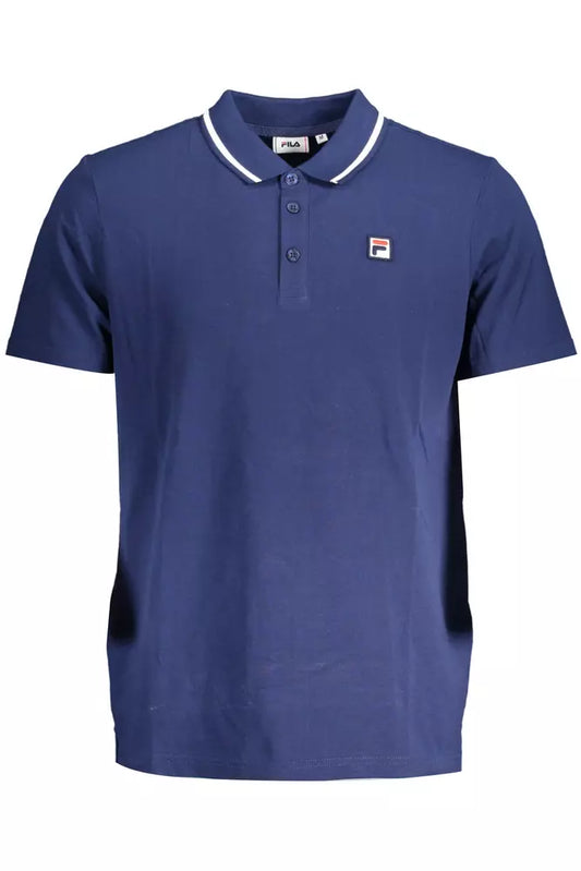 Fila Blue Cotton Polo Shirt for Men