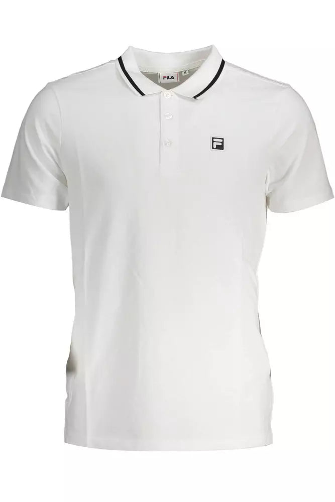 Fila White Cotton Polo for Men