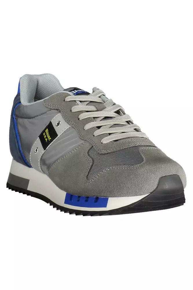 Blauer Gray Leather Men's Sneakers