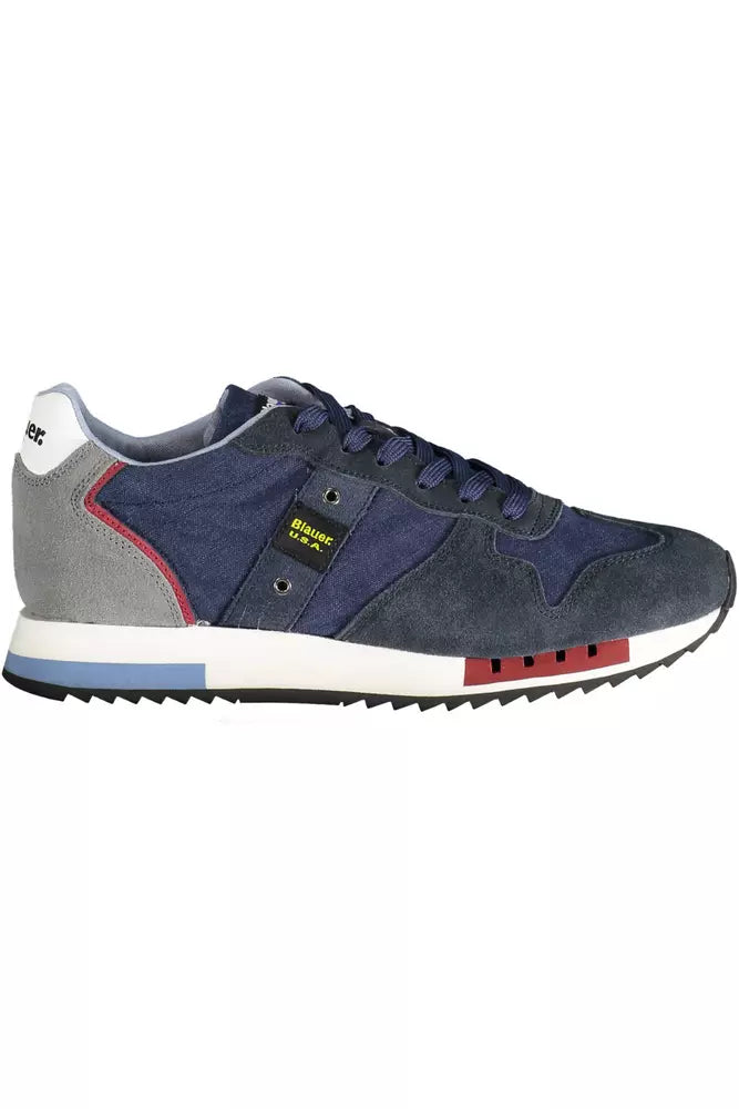 Blauer Blue Leather Men's Sneakers