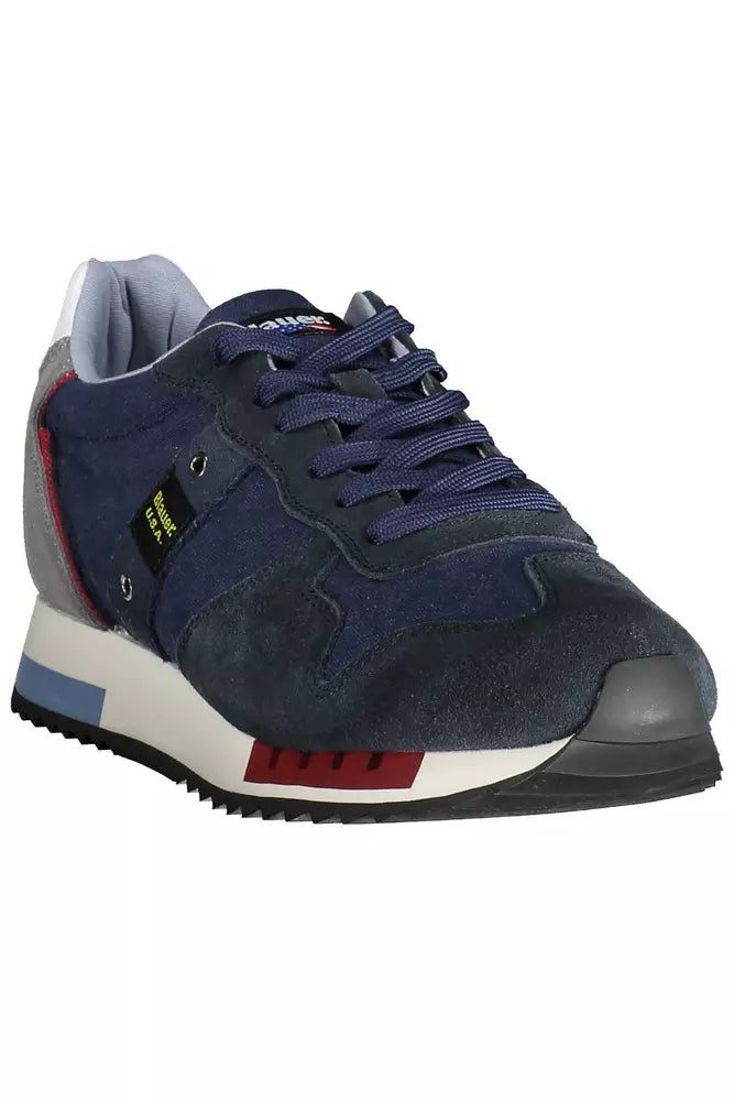 Blauer Blue Leather Men's Sneakers