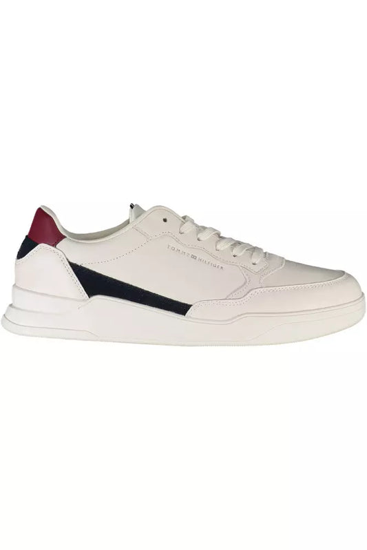 Tommy Hilfiger White Leather Men's Sneakers