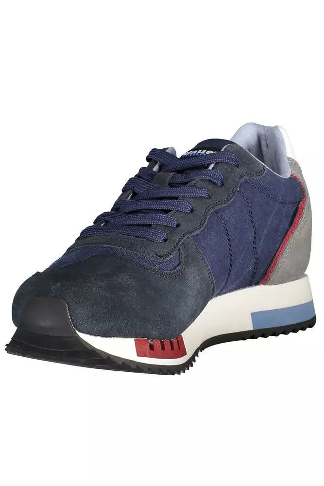 Blauer Blue Leather Men's Sneakers