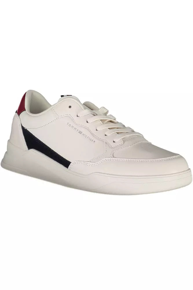 Tommy Hilfiger White Leather Men's Sneakers