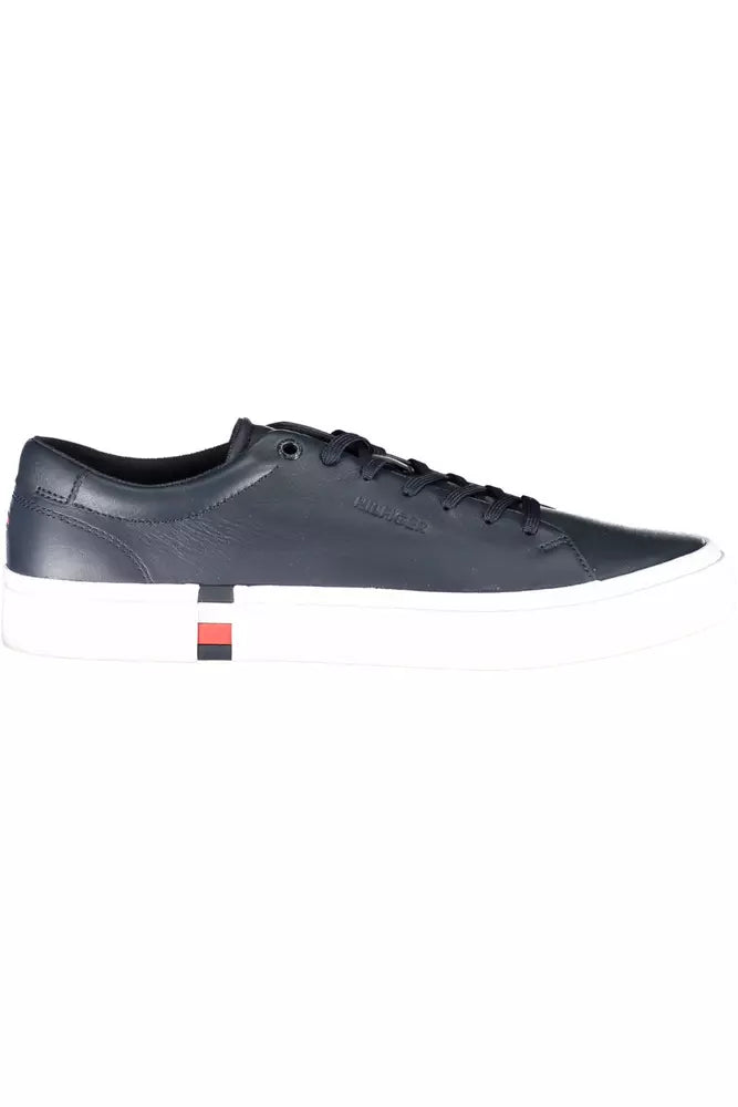 Tommy Hilfiger Blue Leather Men's Sneakers