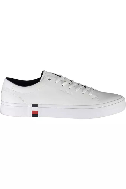 Tommy Hilfiger White Leather Men's Sneakers