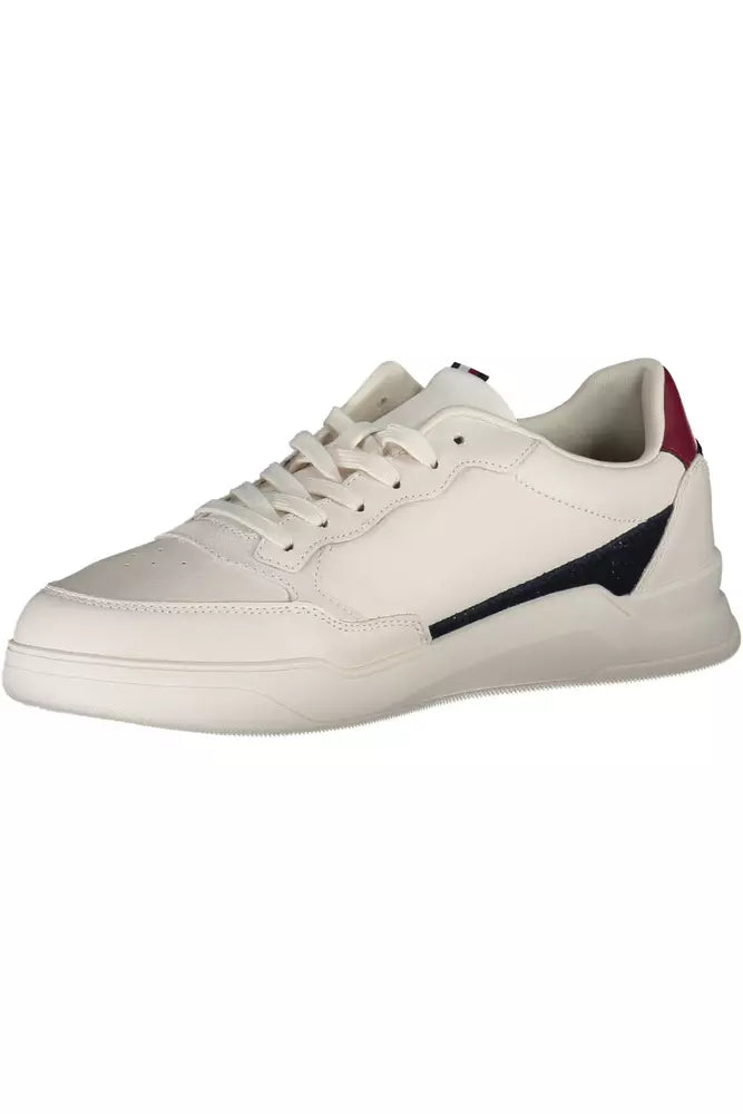 Tommy Hilfiger White Leather Men's Sneakers