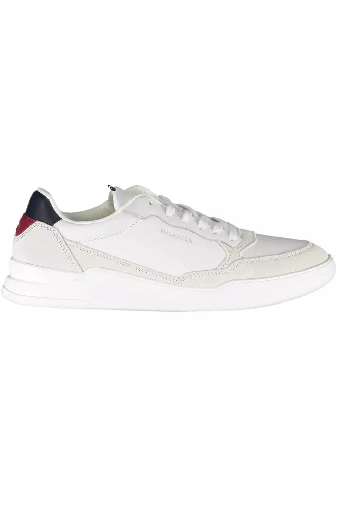 Tommy Hilfiger White Leather Men's Sneakers