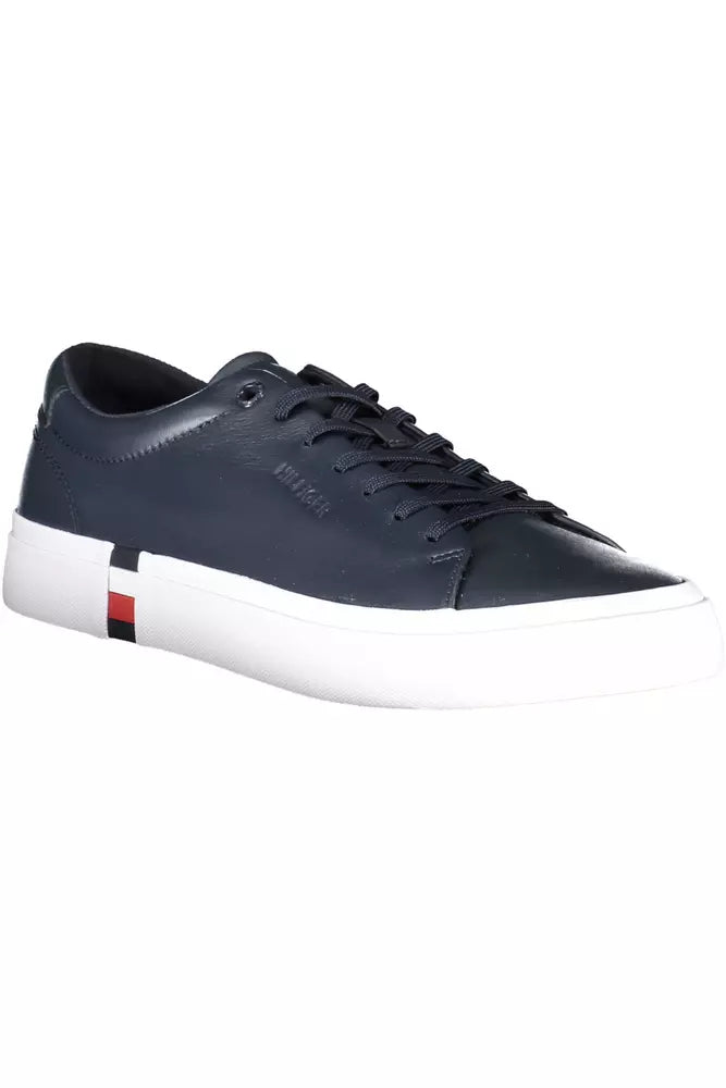 Tommy Hilfiger Blue Leather Men's Sneakers