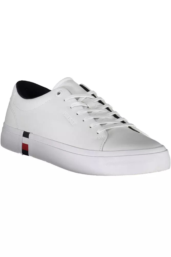 Tommy Hilfiger White Leather Men's Sneakers