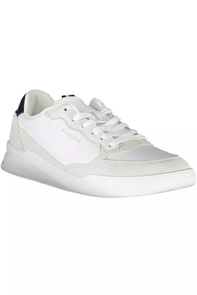 Tommy Hilfiger White Leather Men's Sneakers