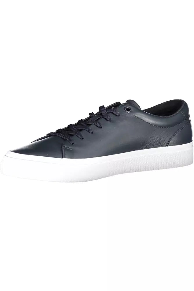 Tommy Hilfiger Blue Leather Men's Sneakers