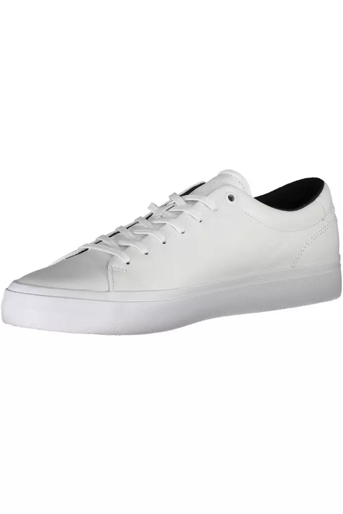 Tommy Hilfiger White Leather Men's Sneakers