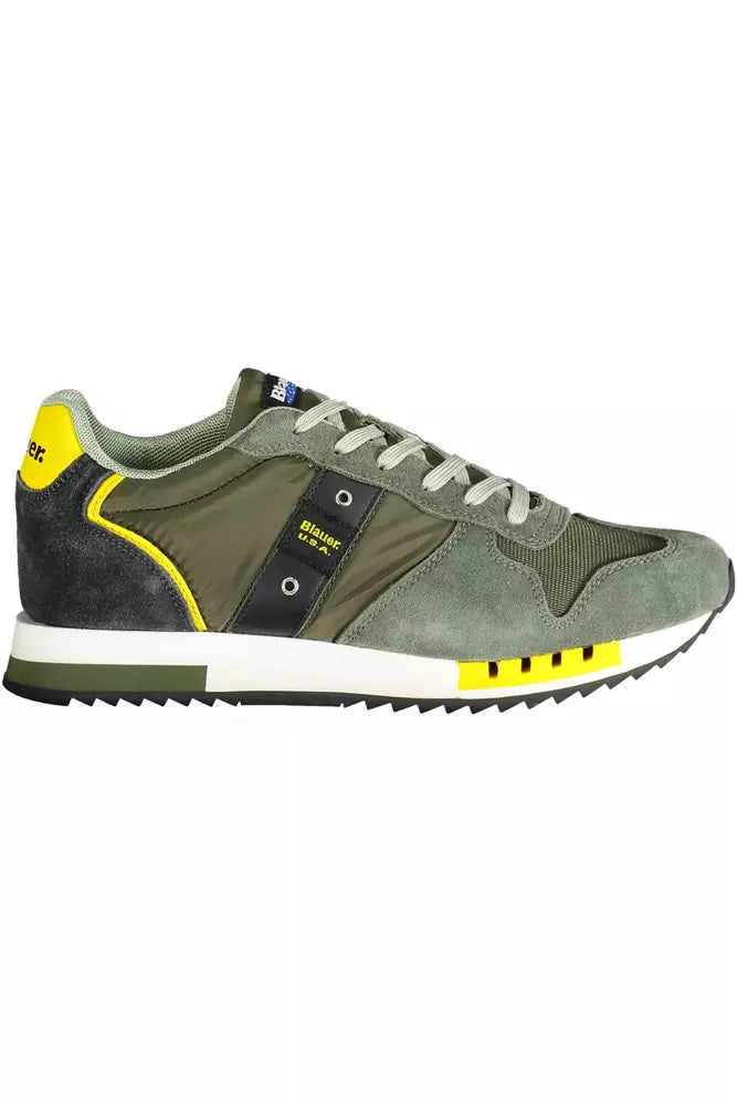 Blauer Green Leather Men's Sneakers