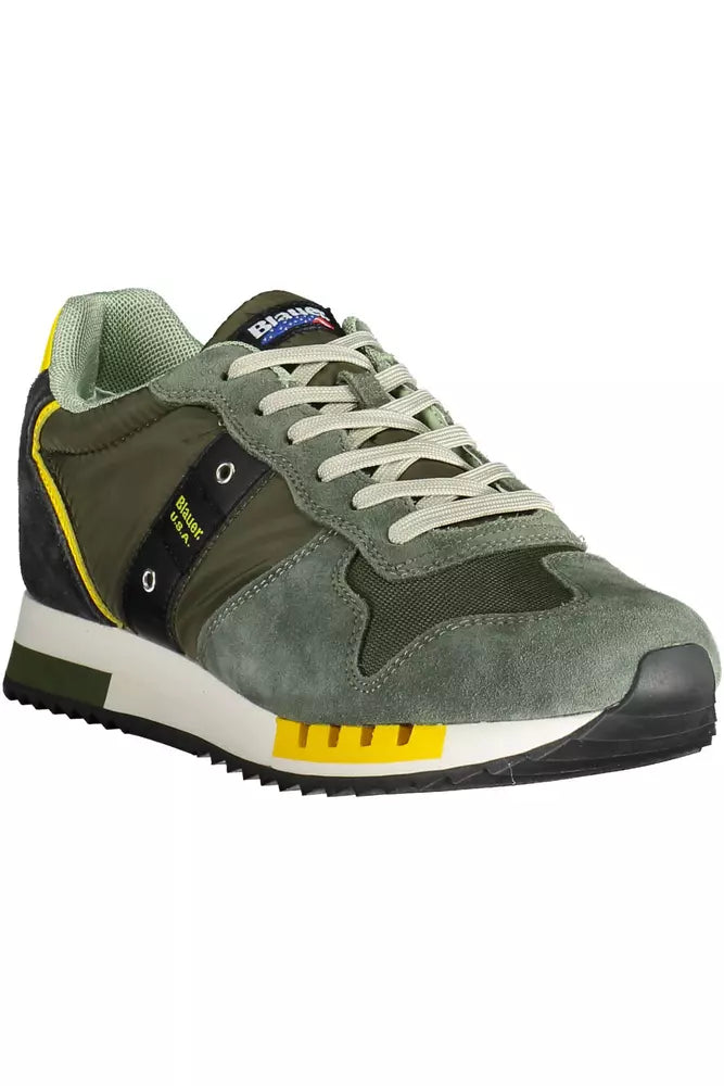 Blauer Green Leather Men's Sneakers