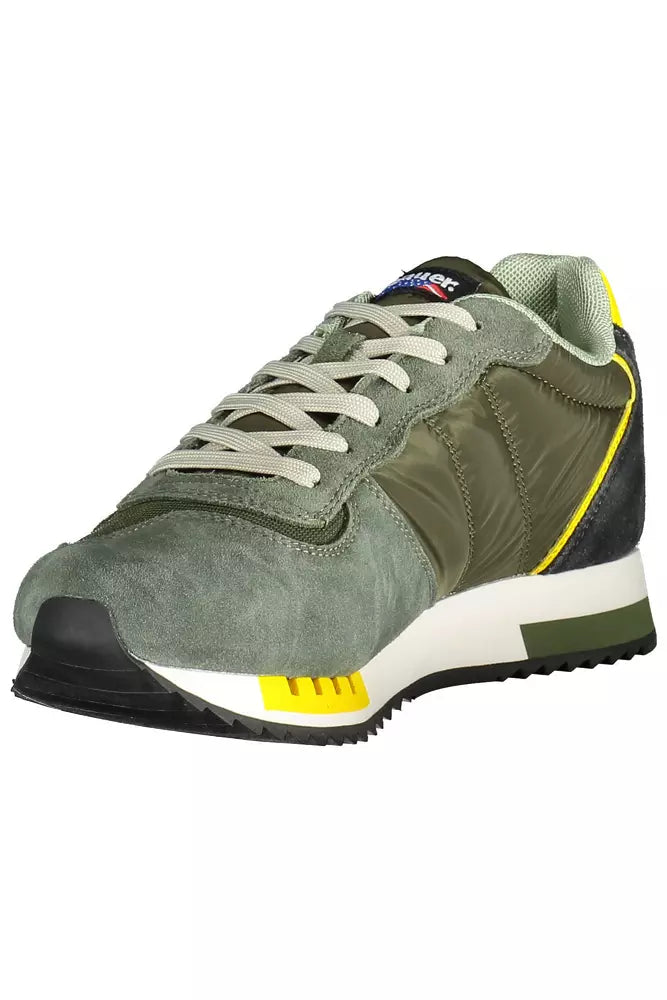 Blauer Green Leather Men's Sneakers