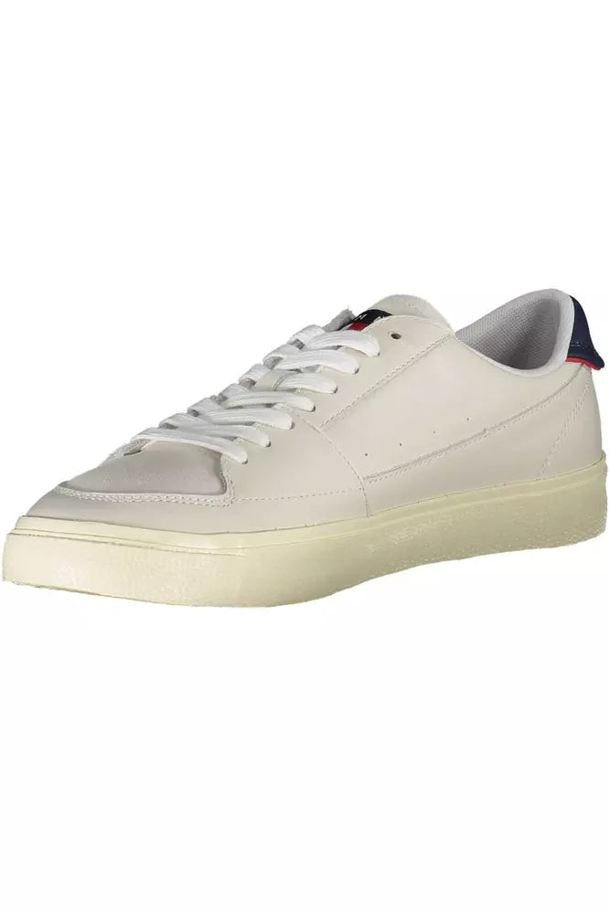 Tommy Hilfiger White Leather Men's Sneakers