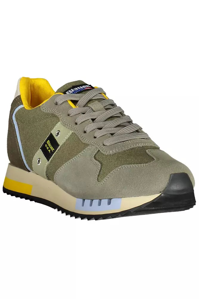 Blauer Green Leather Men's Sneakers