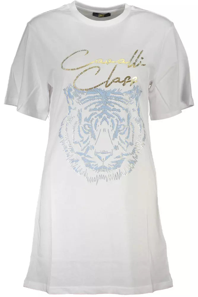 Cavalli Class White Cotton T-Shirt for Women