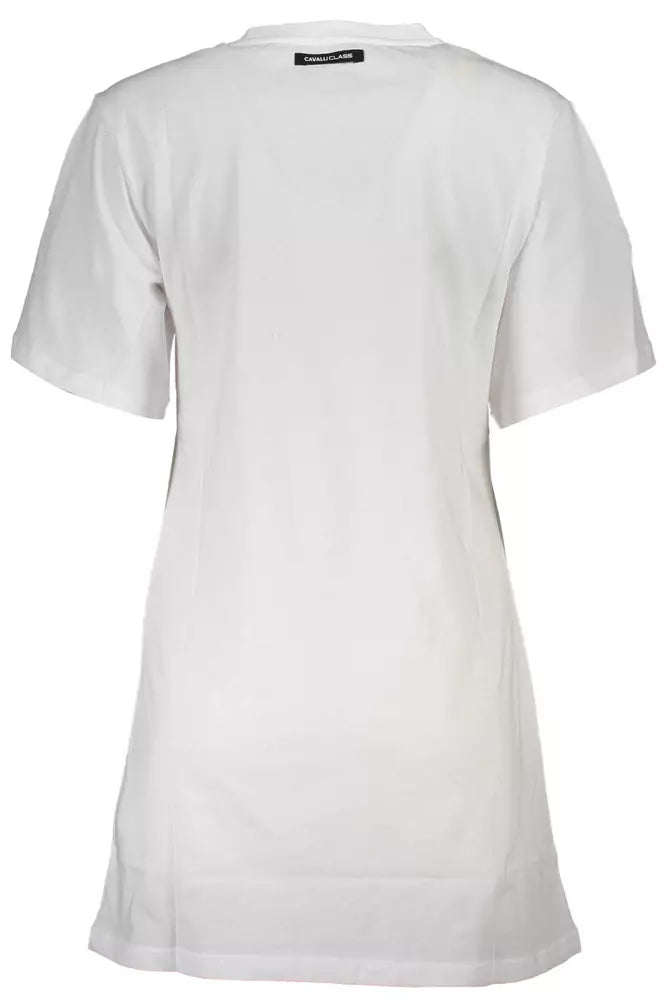 Cavalli Class White Cotton T-Shirt for Women