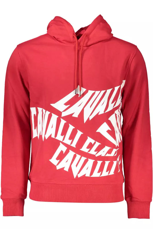 Cavalli Class Red Cotton Sweater for Men