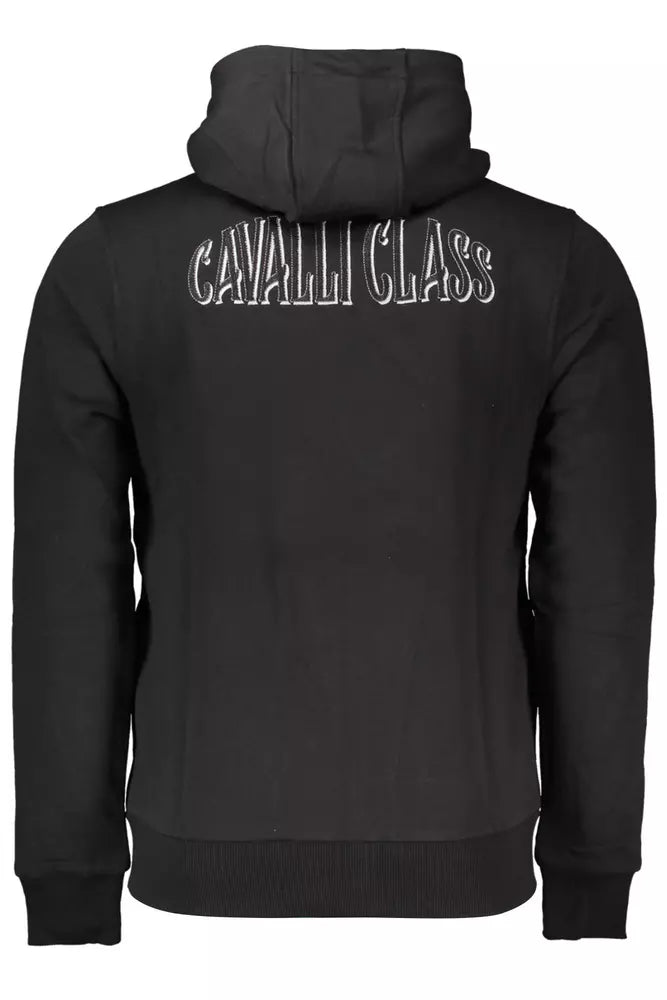 Cavalli Class Black Cotton Sweater for Men