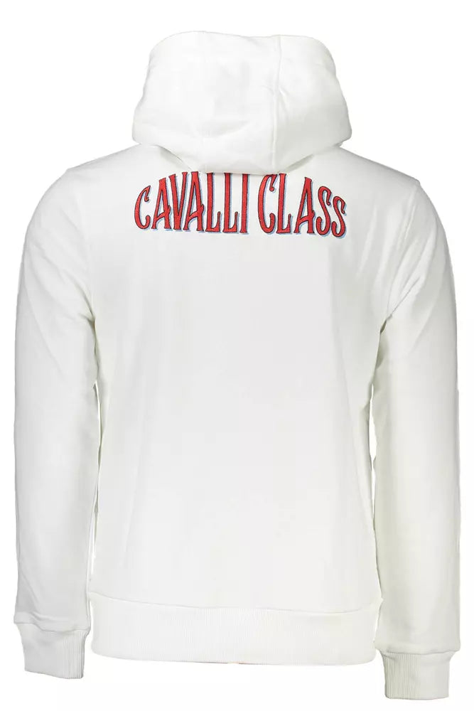 Cavalli Class Weißes Baumwoll-Sweatshirt für Männer