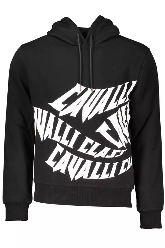 Cavalli Class Black Cotton Sweater for Men