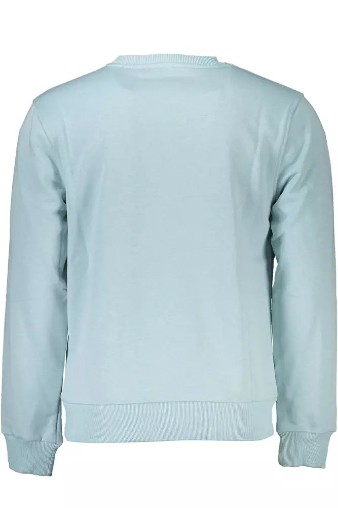 Cavalli Class Light Blue Cotton Sweater for Men