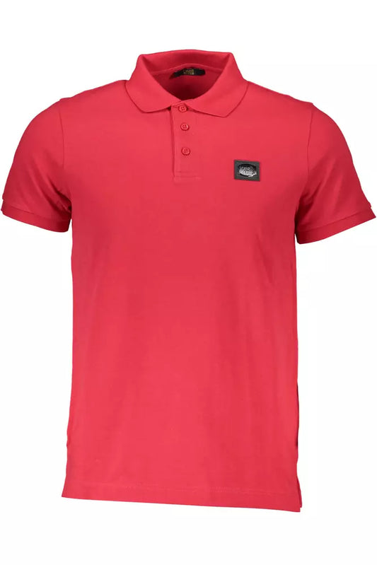 Cavalli Class Red Cotton Polo Shirt for Men