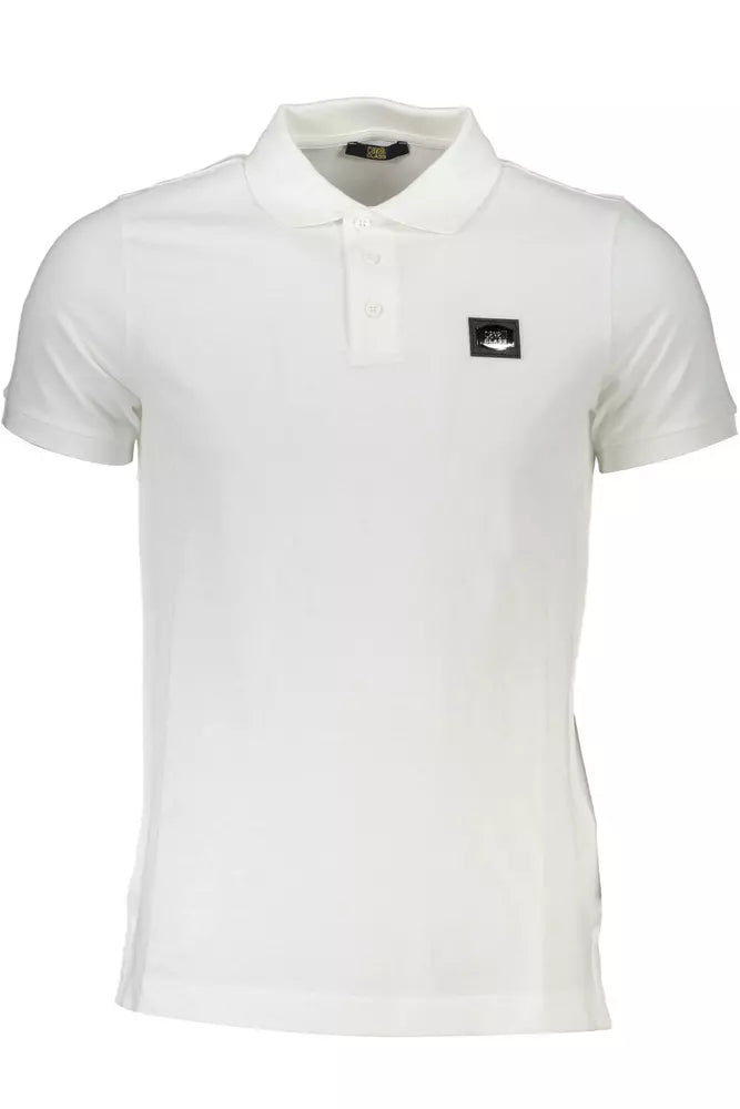 Cavalli Class White Cotton Polo Shirt for Men