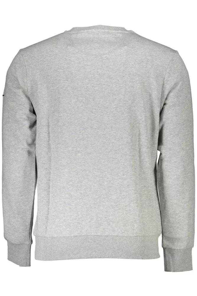 La Martina Grey Cotton Sweater for Men