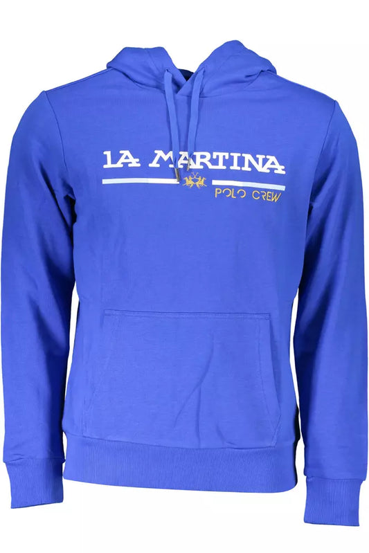 La Martina Blue Cotton Sweater for Men