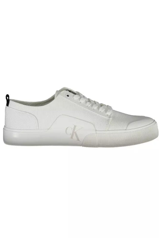 Calvin Klein White Cotton Men's Sneakers