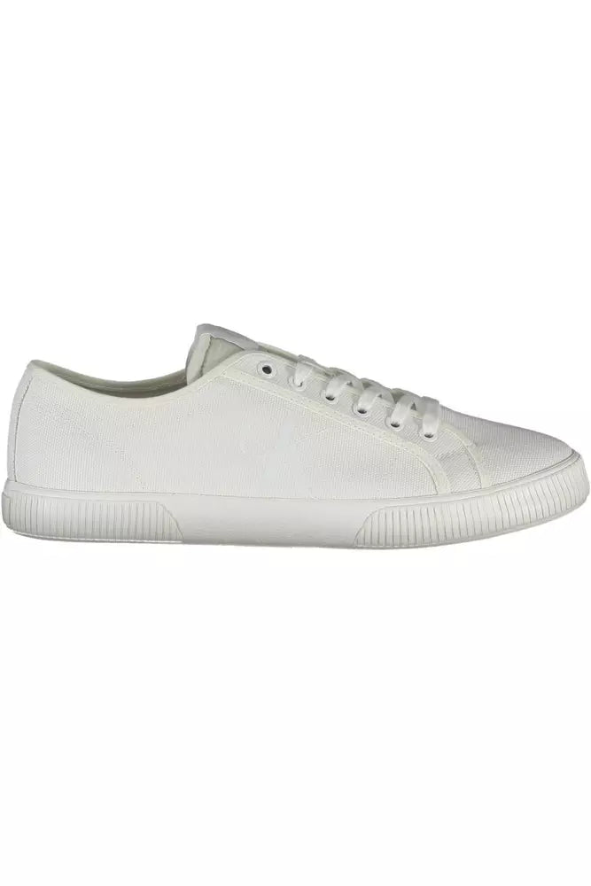 Calvin Klein White Cotton Men's Sneakers