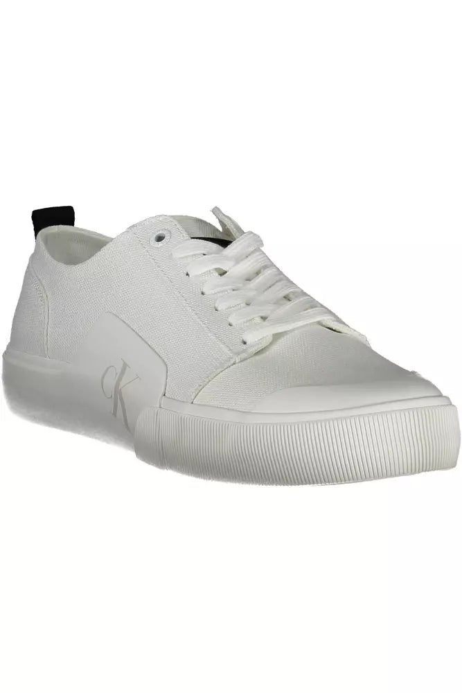 Calvin Klein White Cotton Men's Sneakers