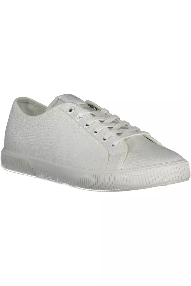 Calvin Klein White Cotton Men's Sneakers