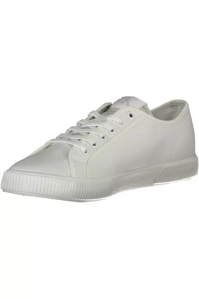 Calvin Klein White Cotton Men's Sneakers