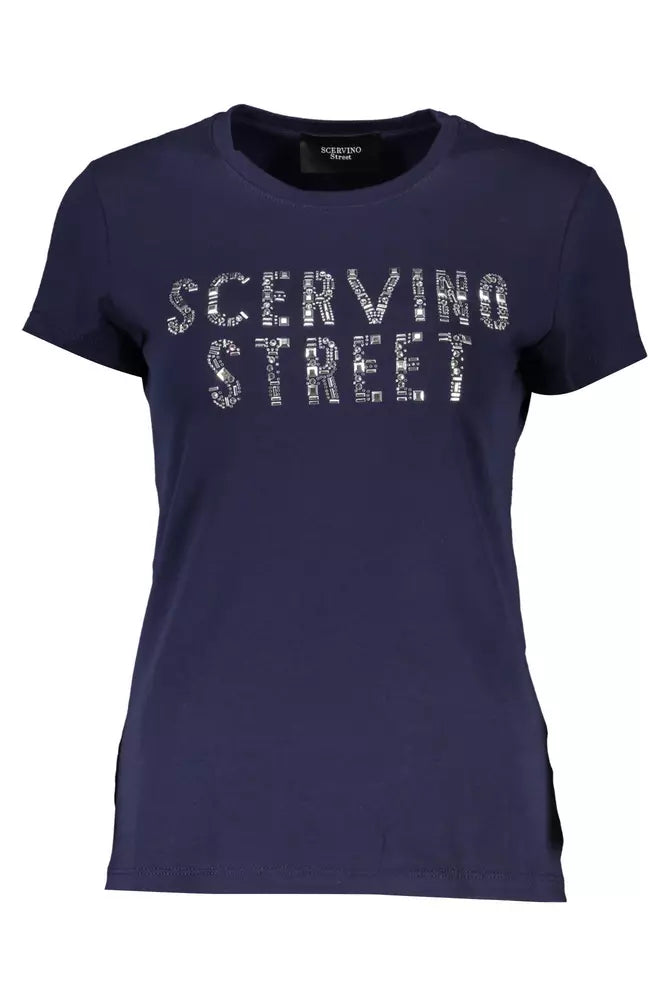 Scervino Street T-shirt in blue cotton for women