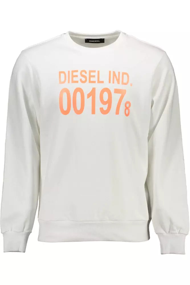 Diesel men's sweater made of white cotton