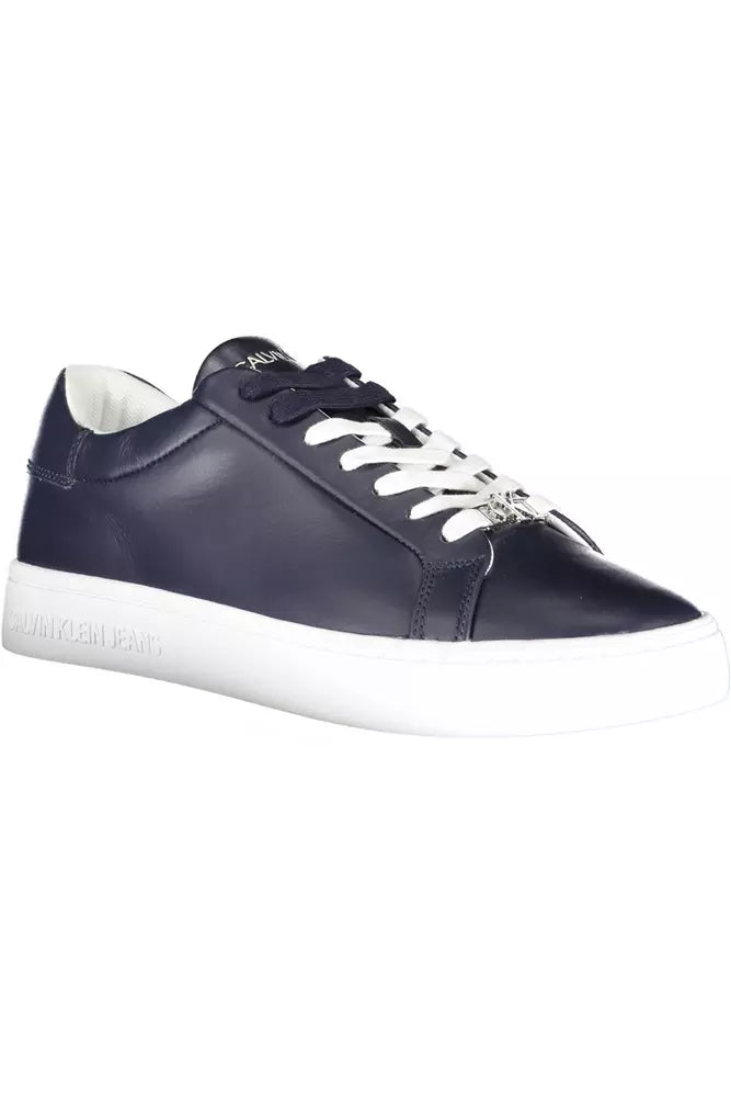 Calvin Klein Blue Leather Men's Sneakers