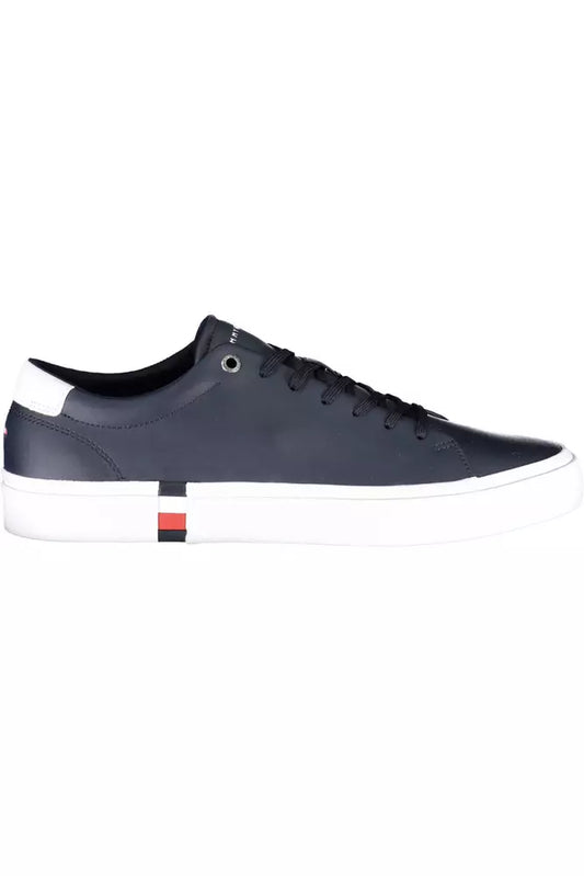 Tommy Hilfiger Blue Leather Men's Sneakers