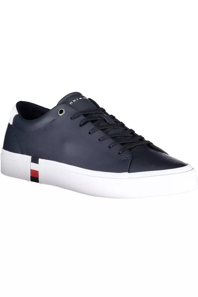 Tommy Hilfiger Blue Leather Men's Sneakers