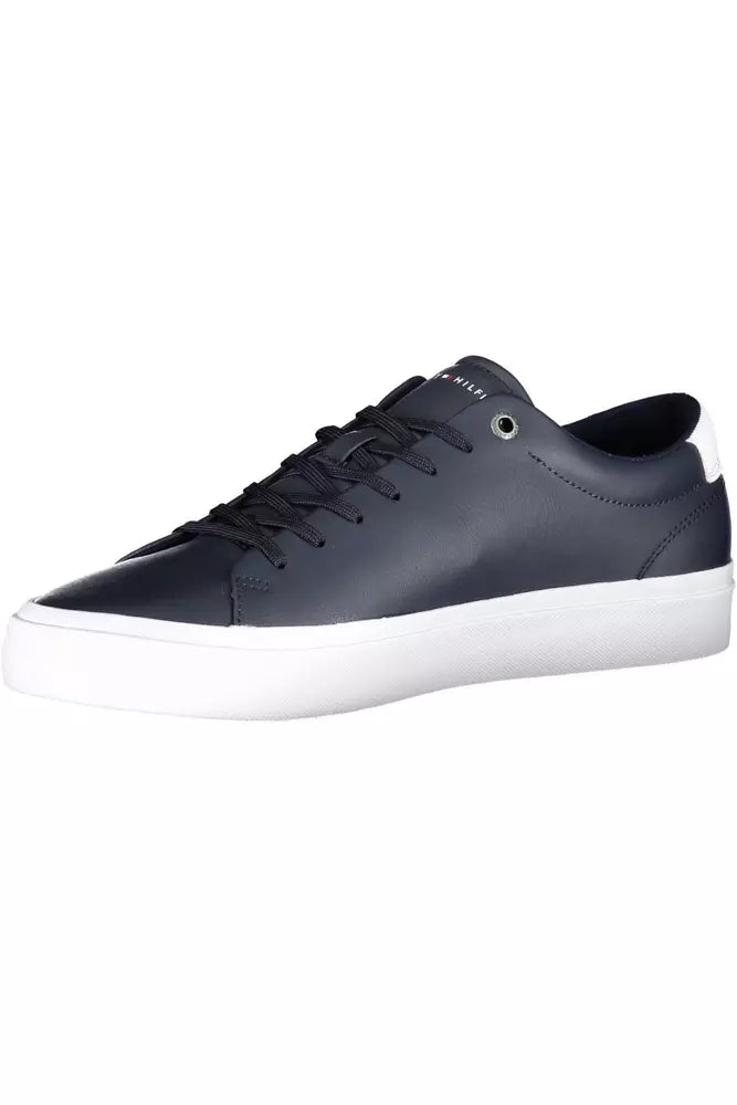 Tommy Hilfiger Blue Leather Men's Sneakers