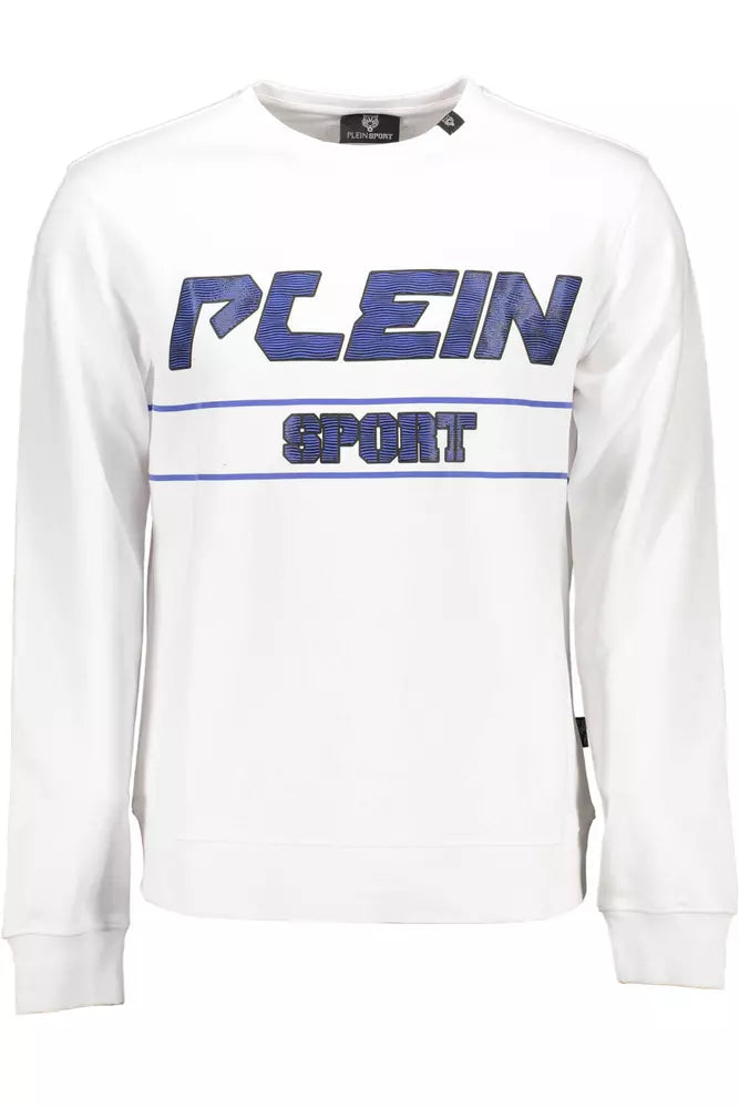 Plein Sport White Cotton Sweater for Men