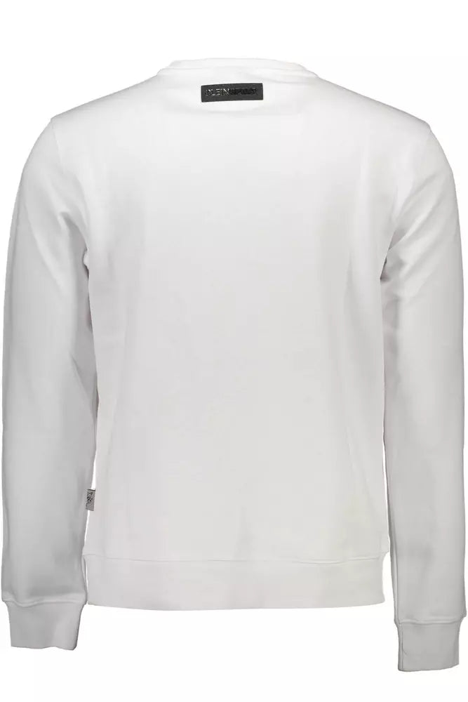 Plein Sport White Cotton Sweater for Men