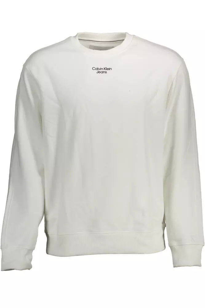 Calvin Klein White Cotton Sweater for Men