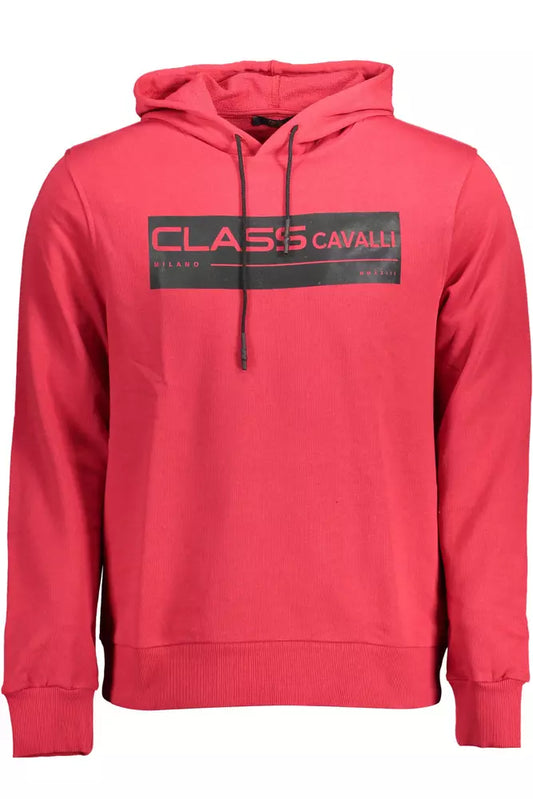 Cavalli Class Red Cotton Sweater for Men