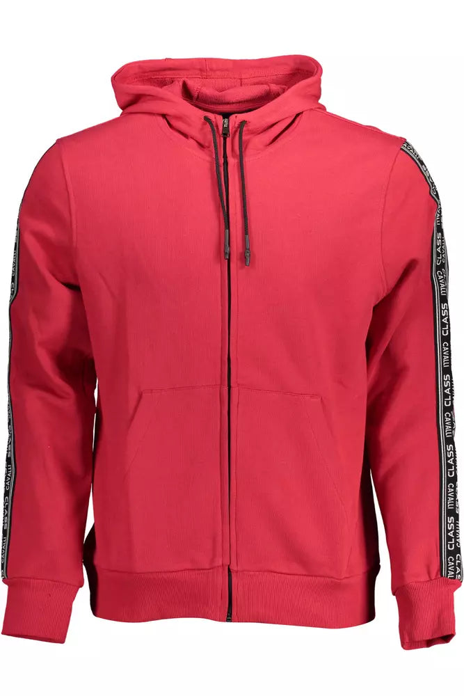 Cavalli Class Red Cotton Sweater for Men